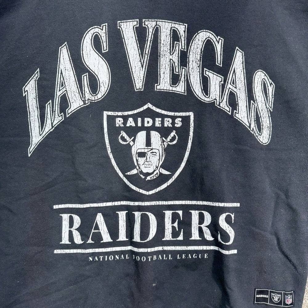 Las Vegas Raiders NFL Primark Mens Black Long Sleeve Crewneck Sweatshirt Size M - Picture 4 of 9